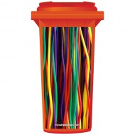 Coloured Wires Wheelie Bin Sticker Panel